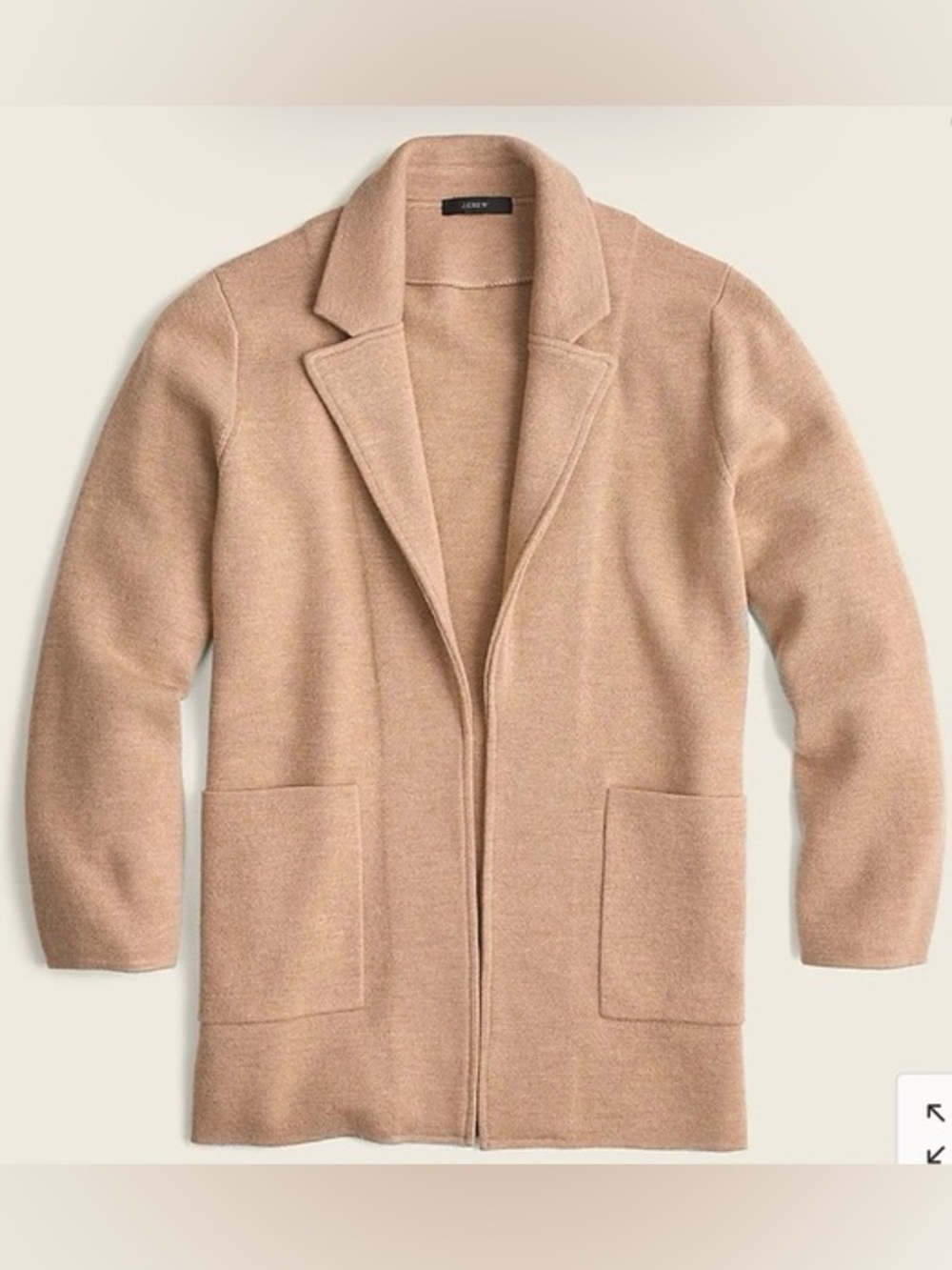 J. Crew Sophie Camel Open knit Cardigan Jacket